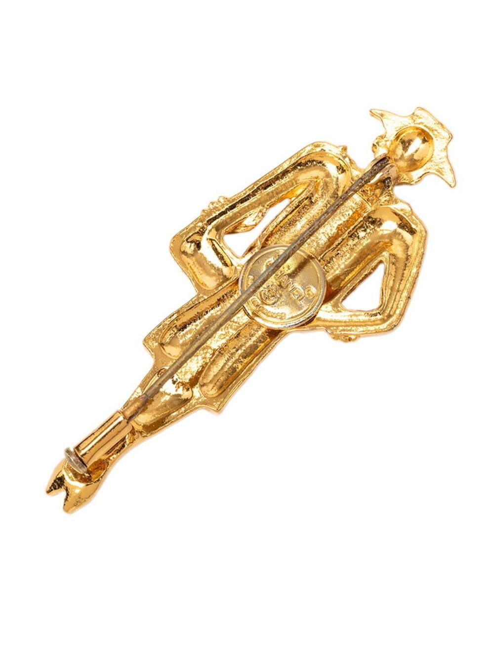 Chanel Mademoiselle Brooch Gold #276328C67B - Picture 2 of 4